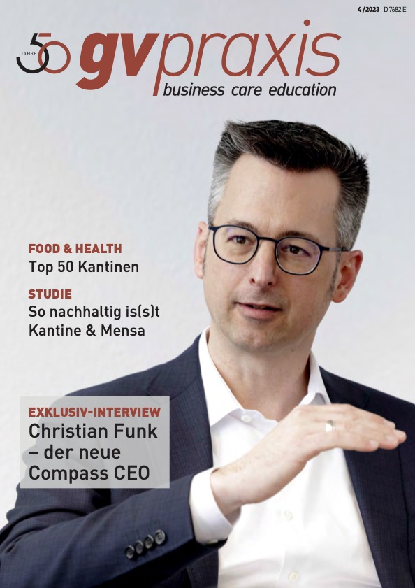 Cover der gvpraxis zum Kantinentest des Focus vom 23.04.2023 über Auszeichnungen der Caterer