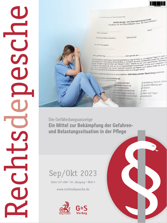 Fachartikel in der Rechtsdepesche in der September und Oktober Ausgabe
