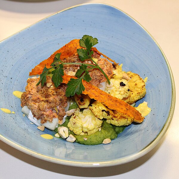 Leckerer Zanderfilet angerichtet